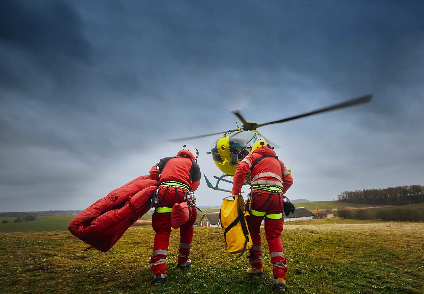 Search and rescue team in action